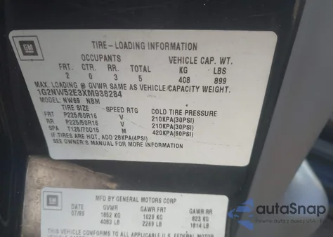 1999 Pontiac Grand Am Gt z USA, uszkodzony, nr VIN 1G2NW52E3XM938284